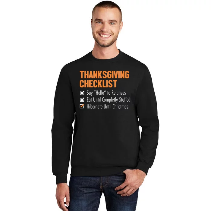 Thanksgiving Checklist Sweatshirt