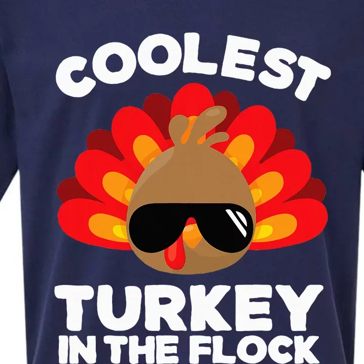 Thanksgiving Coolest Turkey Sueded Cloud Jersey T-Shirt