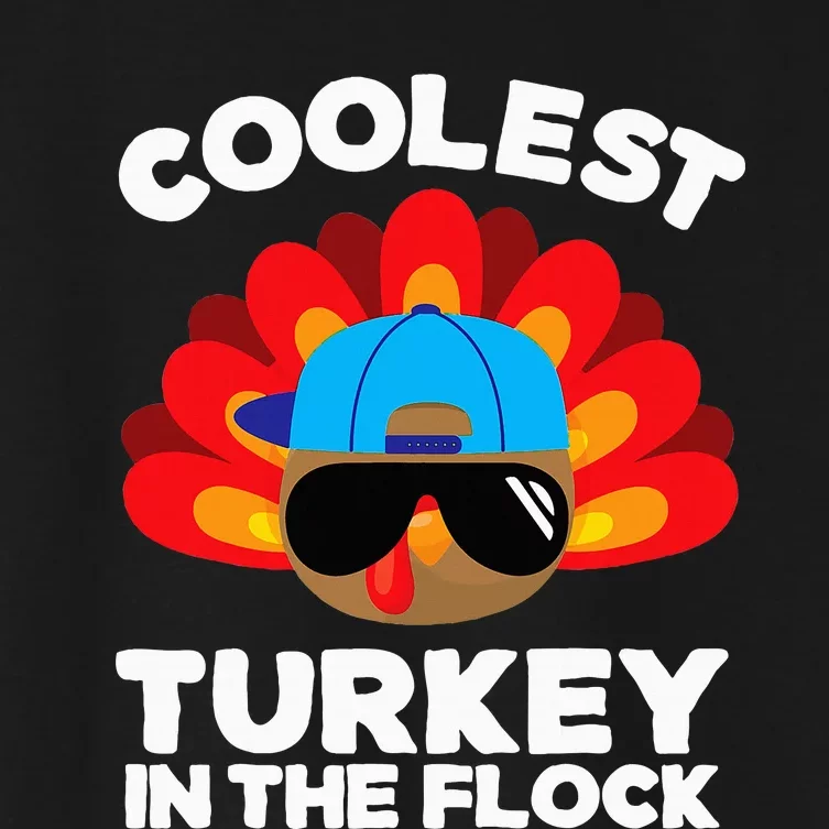 Thanksgiving Coolest Turkey Women's Crop Top Tee