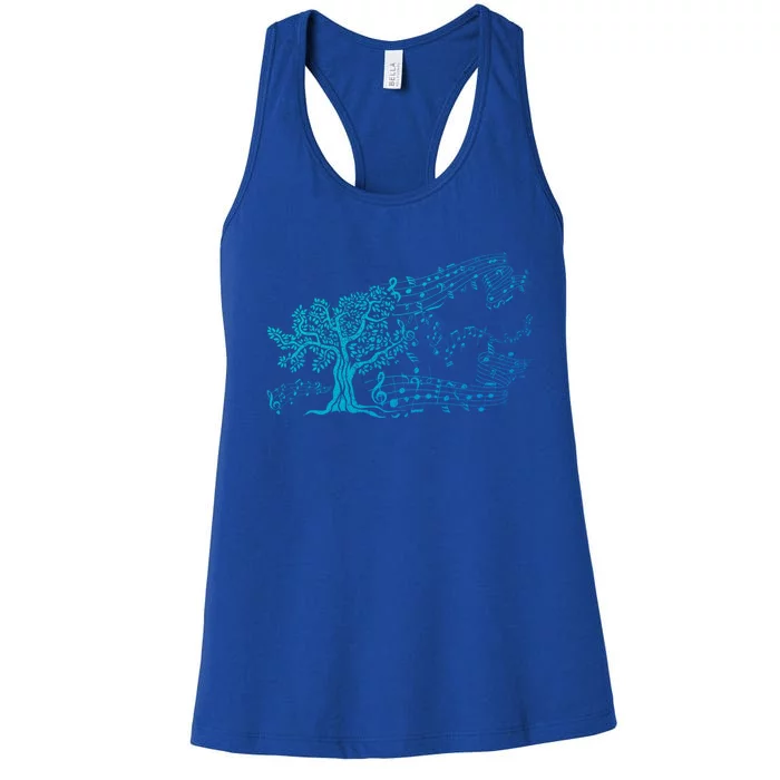 Treble Clef Tree Music Gift Women's Racerback Tank