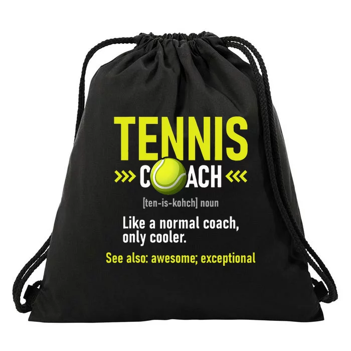 Tennis Coach Tournament Player Sports Lover Drawstring Bag