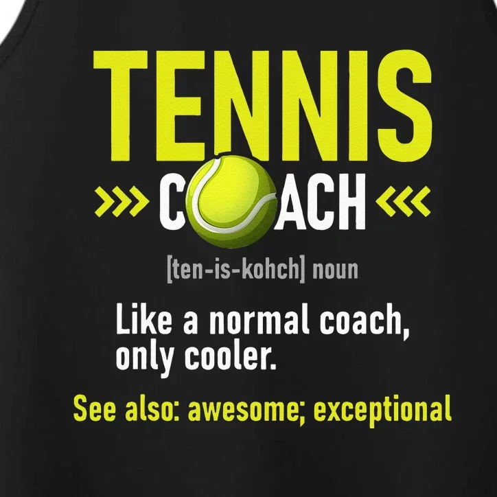 Tennis Coach Tournament Player Sports Lover Performance Tank