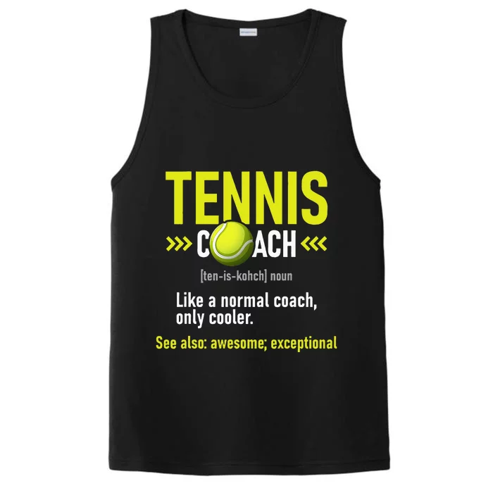 Tennis Coach Tournament Player Sports Lover Performance Tank