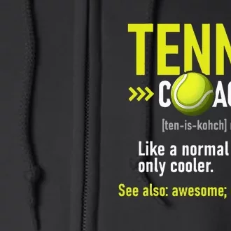 Tennis Coach Tournament Player Sports Lover Full Zip Hoodie