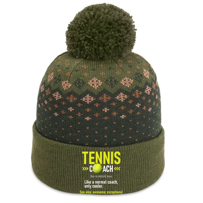 Tennis Coach Tournament Player Sports Lover The Baniff Cuffed Pom Beanie