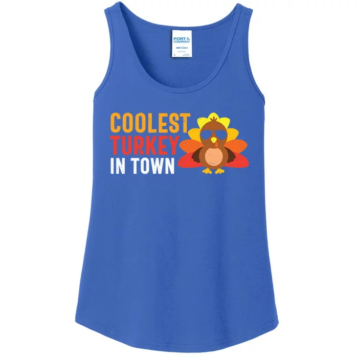 Thanksgiving Coolest Turkey In Town Thankful Gift Ladies Essential Tank