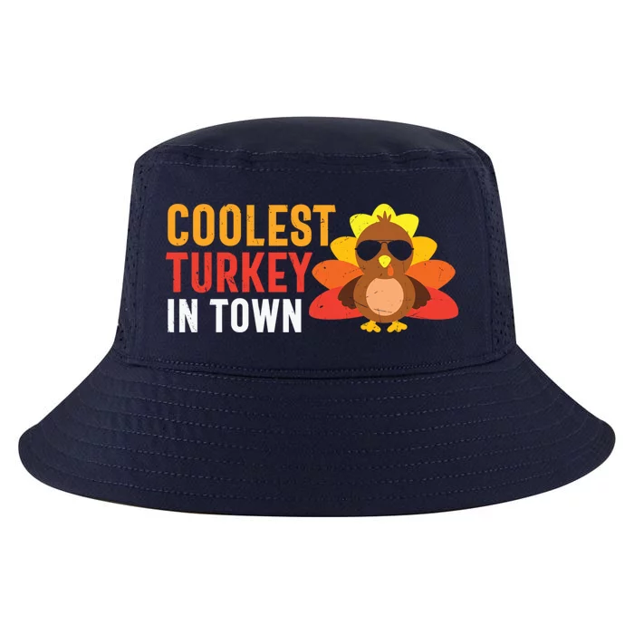 Thanksgiving Coolest Turkey In Town Thankful Gift Cool Comfort Performance Bucket Hat