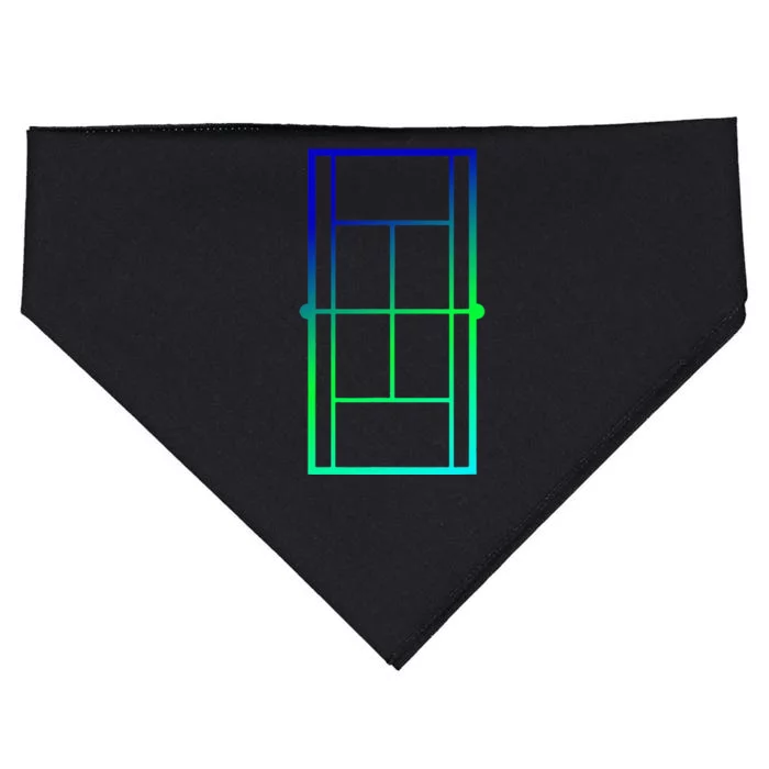 Tennis Court Tennis Lines Court Tennis USA-Made Doggie Bandana