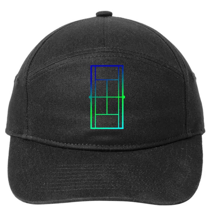 Tennis Court Tennis Lines Court Tennis 7-Panel Snapback Hat