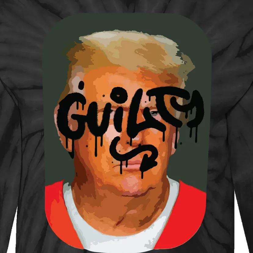 Trump Convicted Tie-Dye Long Sleeve Shirt