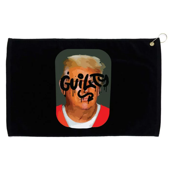 Trump Convicted Grommeted Golf Towel