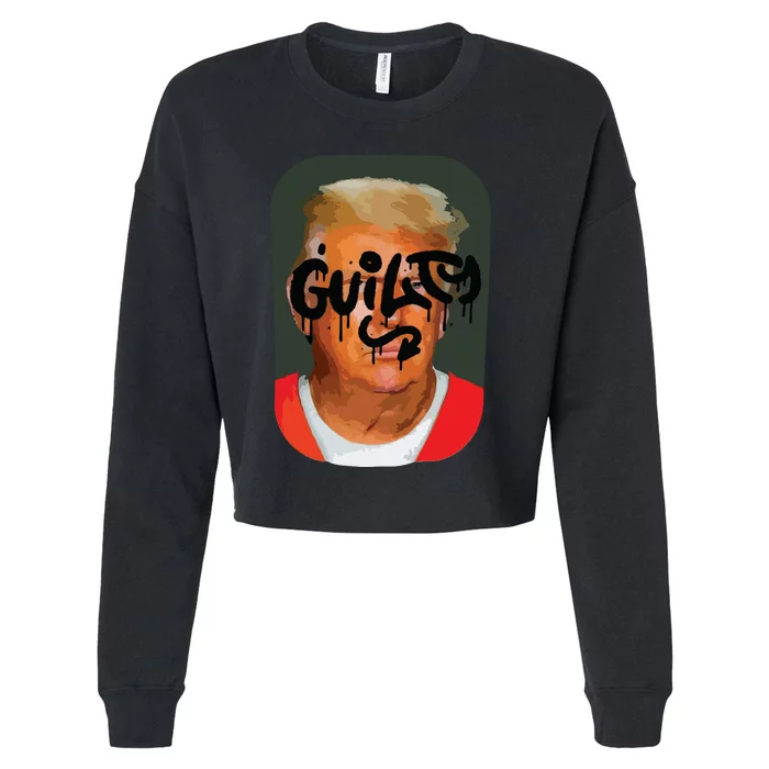 Trump Convicted Cropped Pullover Crew