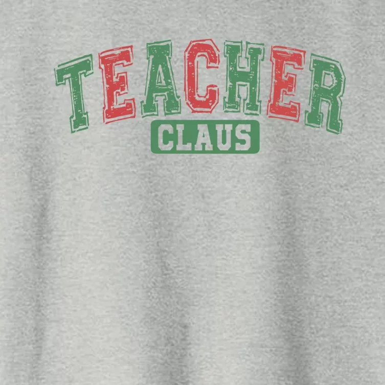 Teacher Claus Teacher Christmas SantaS Favorite Teacher Gift Women's Crop Top Tee