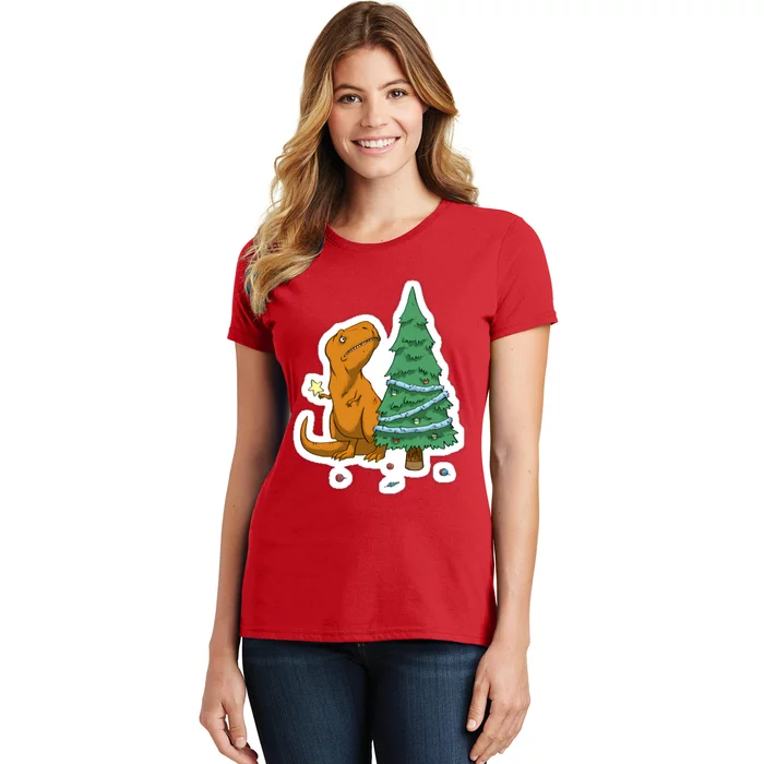 Trex Christmas Tree Women's T-Shirt