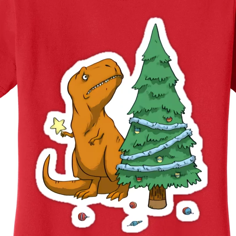 Trex Christmas Tree Women's T-Shirt