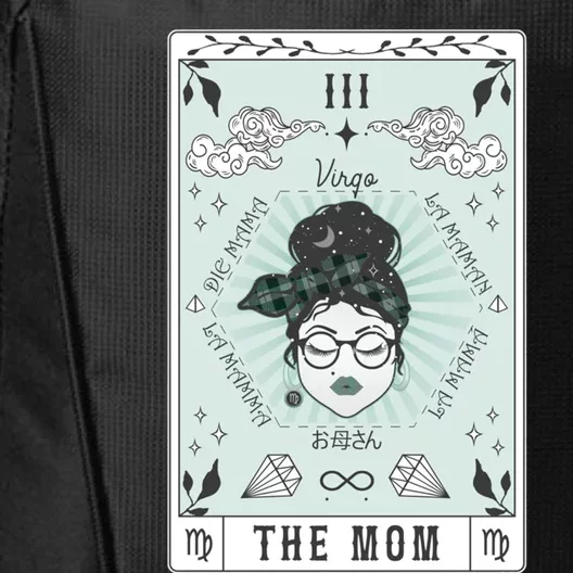 Tarot Card The Mom Virgo Zodiac Birthday Celestial Cool Gift City Backpack