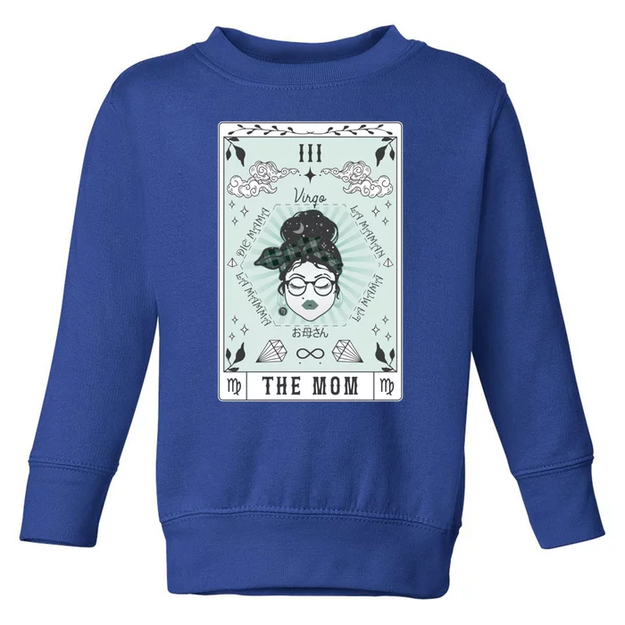 Tarot Card The Mom Virgo Zodiac Birthday Celestial Cool Gift Toddler Sweatshirt