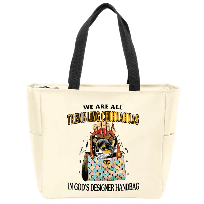 Trembling Chihuahua Zip Tote Bag