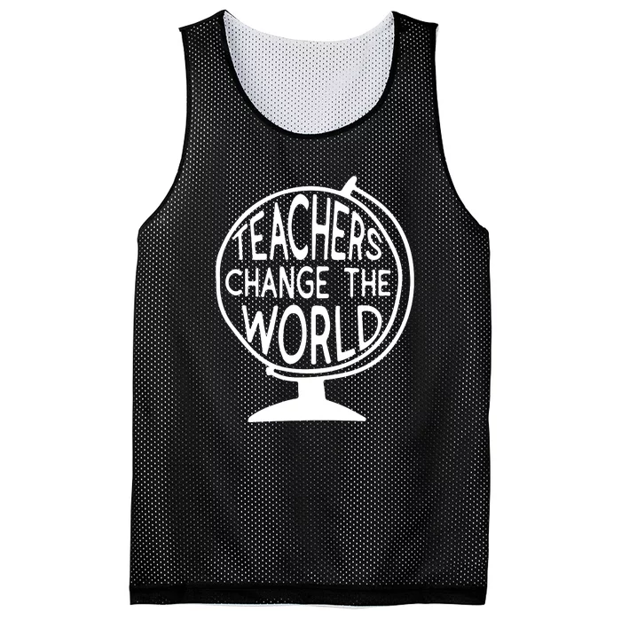 Teachers Change The World Back To School First Day Of School Gift Mesh Reversible Basketball Jersey Tank