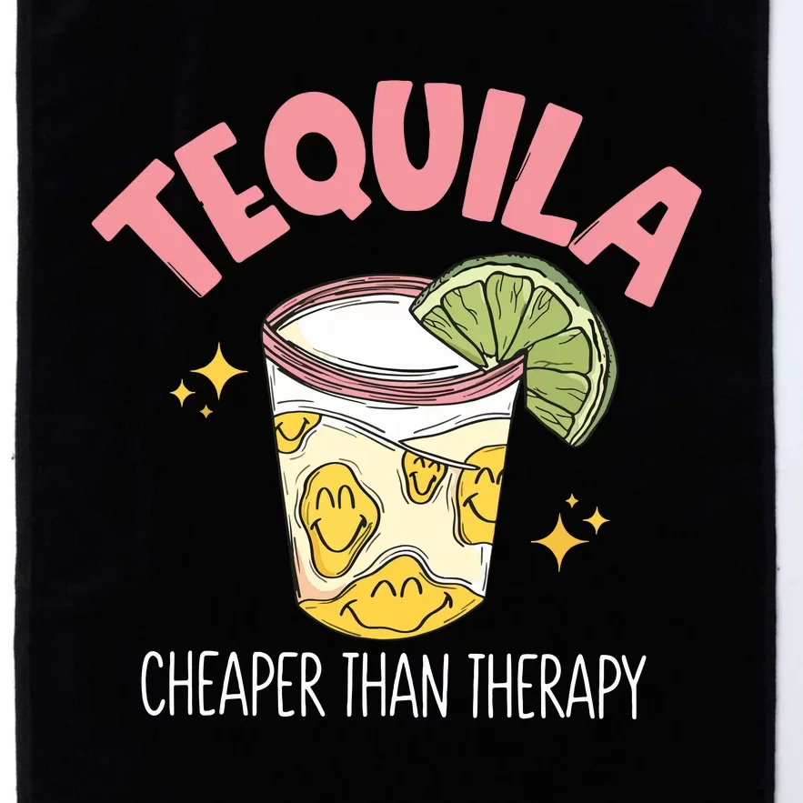 Tequila Cheape Than Therapy Funny Tequila Drinking Mexican Platinum Collection Golf Towel