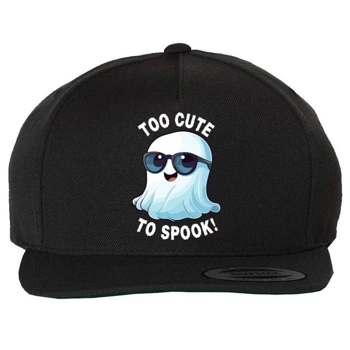 Too Cute To Spook With Ghost Stay Spooky Funny Halloween Spooky Halloween Boo Wool Snapback Cap