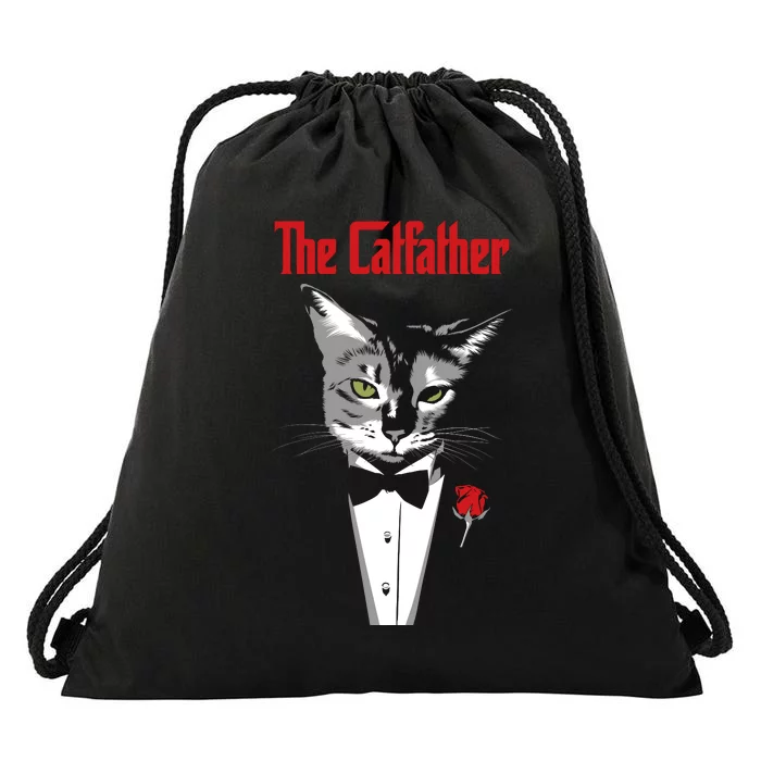 THE CATFATHER Drawstring Bag