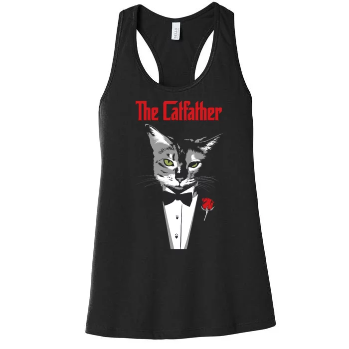 THE CATFATHER Women's Racerback Tank