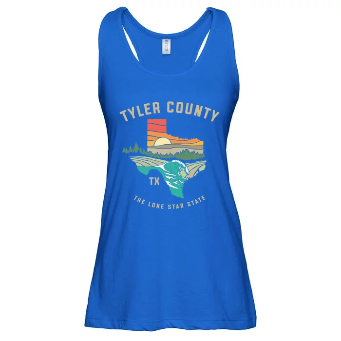 Tyler County Texas Outdoors Vintage Nature Design Cool Gift Ladies Essential Flowy Tank