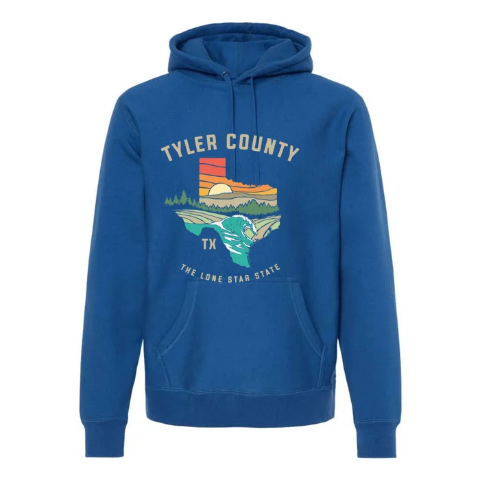 Tyler County Texas Outdoors Vintage Nature Design Cool Gift Premium Hoodie