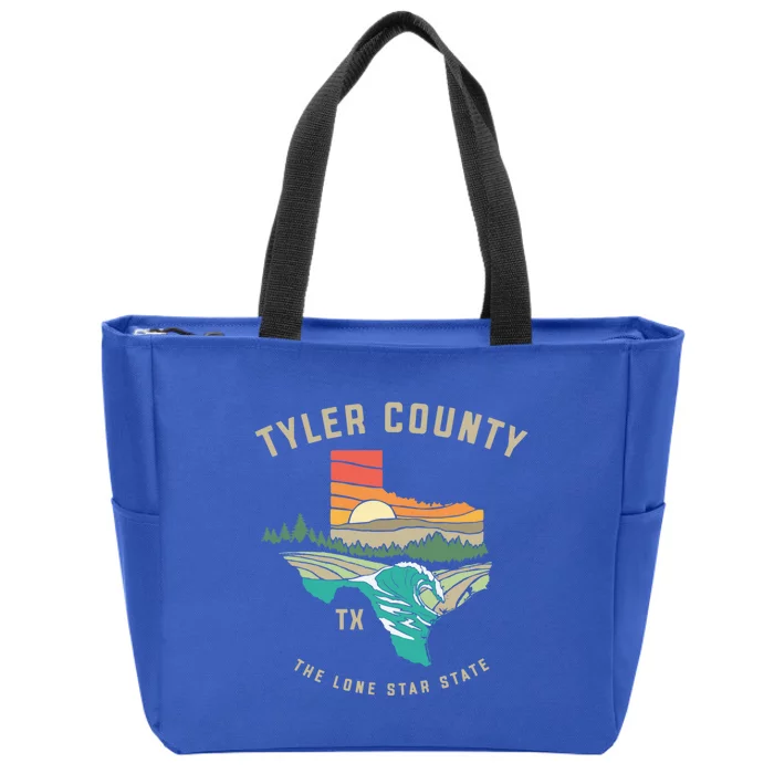 Tyler County Texas Outdoors Vintage Nature Design Cool Gift Zip Tote Bag