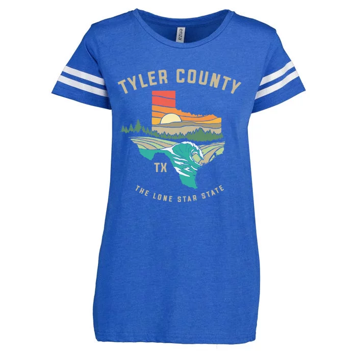 Tyler County Texas Outdoors Vintage Nature Design Cool Gift Enza Ladies Jersey Football T-Shirt