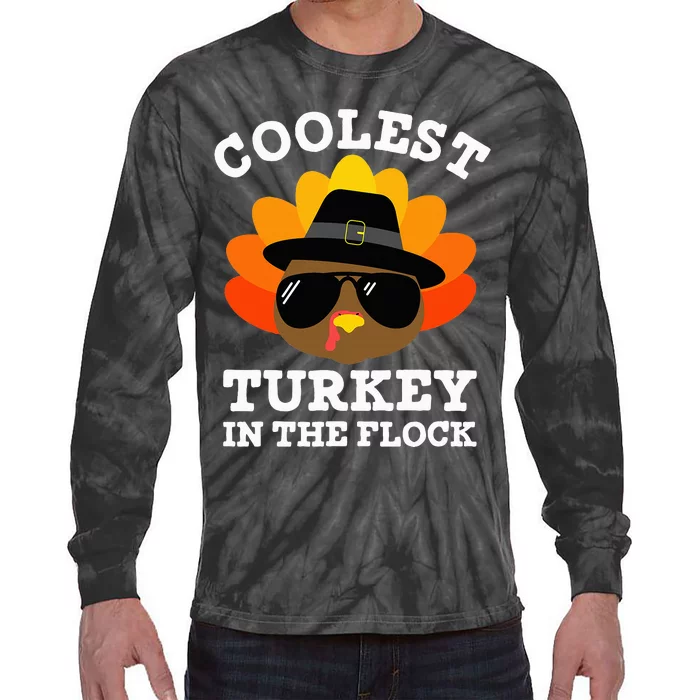 Thanksgiving Coolest Turkey Tie-Dye Long Sleeve Shirt