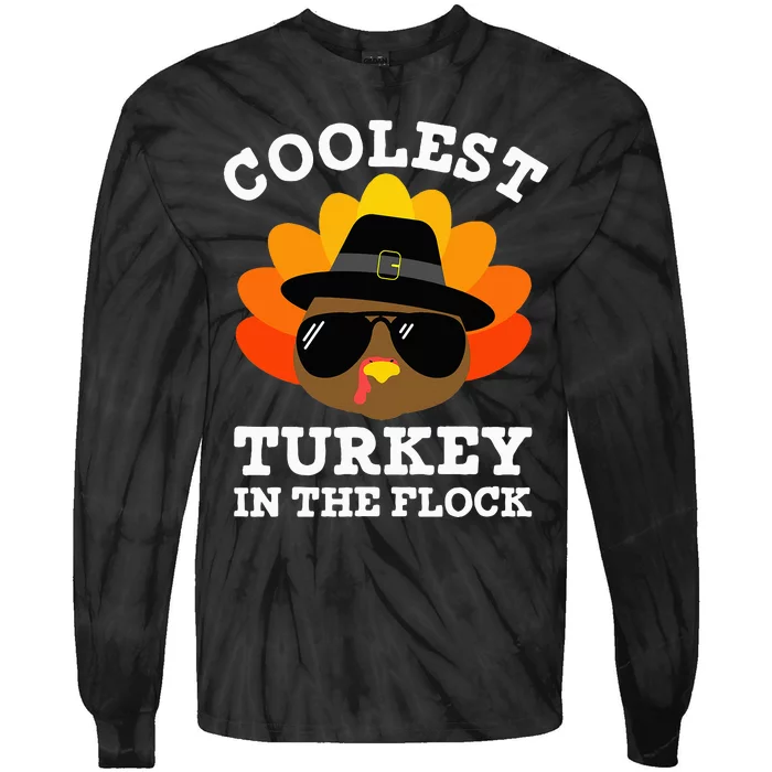 Thanksgiving Coolest Turkey Tie-Dye Long Sleeve Shirt