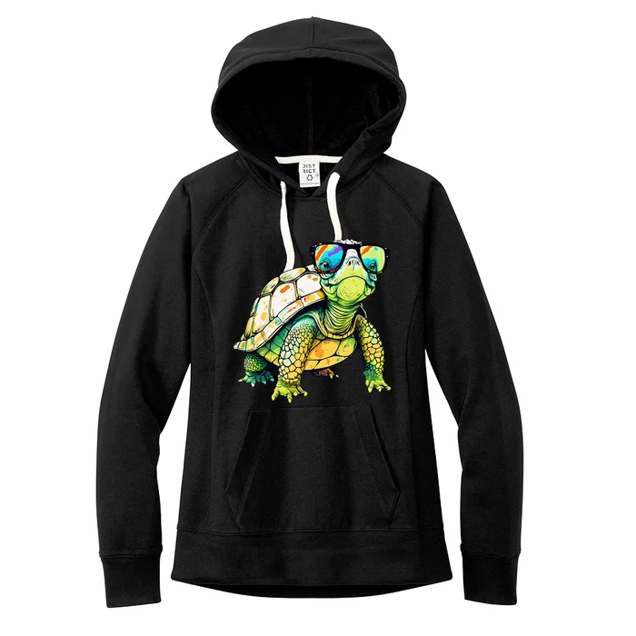 Turtle Colorful Turtle Lover Women's Fleece Hoodie