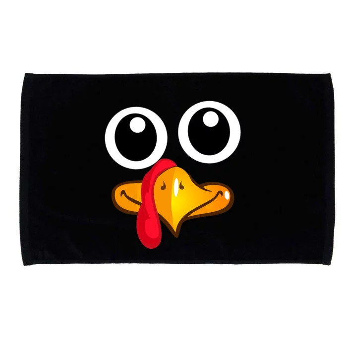 Thanksgiving Cute Turkey Face Microfiber Hand Towel