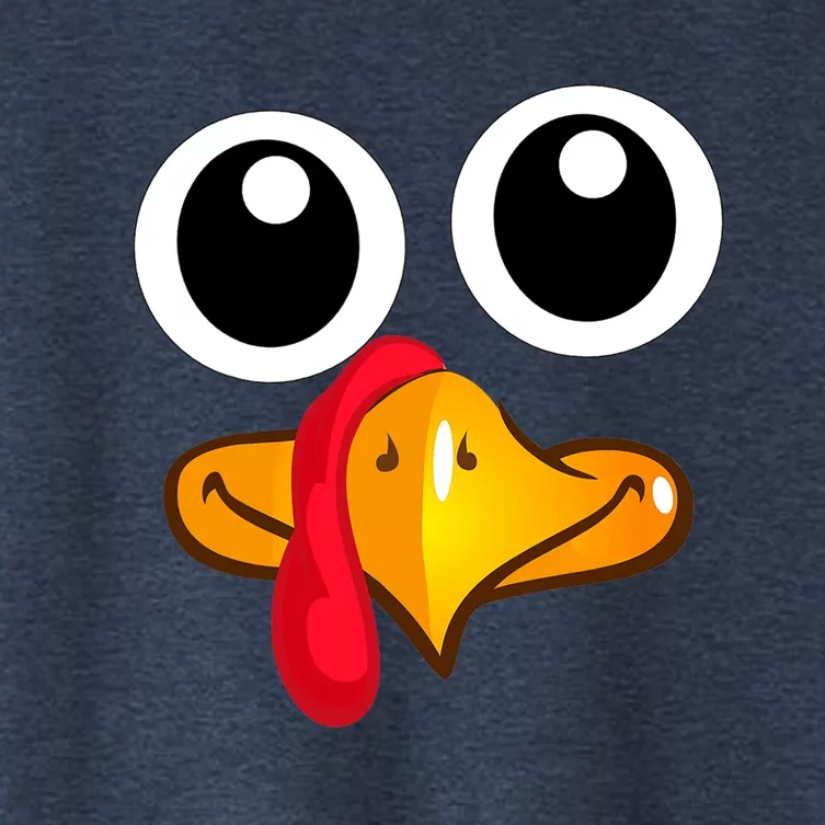 Thanksgiving Cute Turkey Face Women's Crop Top Tee