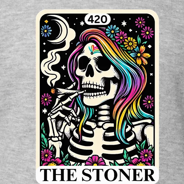 Tarot Card The Stoner Weed Lover Skeleton 420 Cannabis Toddler Sweatshirt