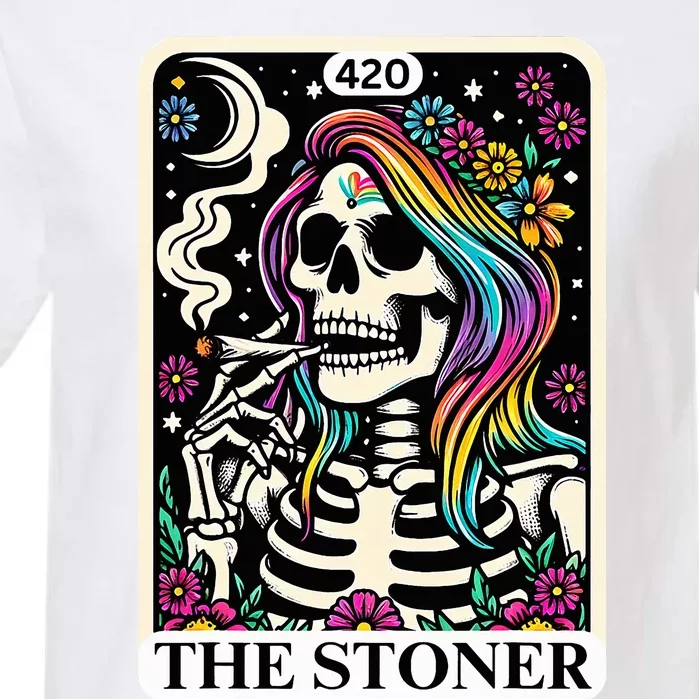 Tarot Card The Stoner Weed Lover Skeleton 420 Cannabis Garment-Dyed Heavyweight T-Shirt