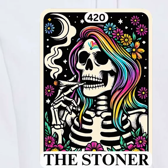 Tarot Card The Stoner Weed Lover Skeleton 420 Cannabis Premium Hoodie