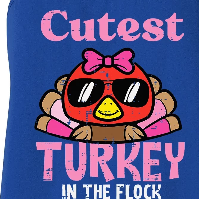 Thanksgiving Cutest Turkey Flock Women's Racerback Tank