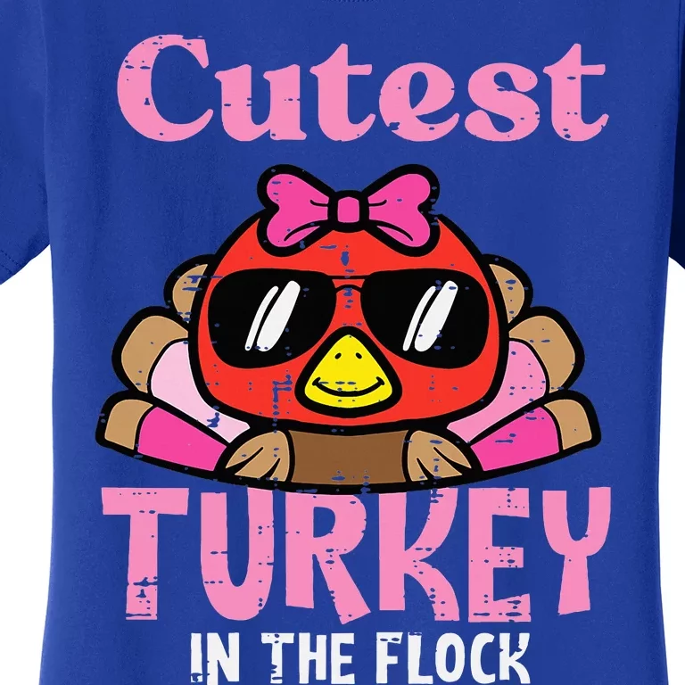 Thanksgiving Cutest Turkey Flock Women's T-Shirt