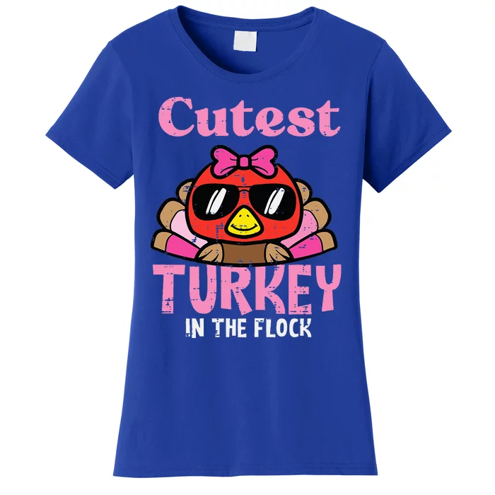 Thanksgiving Cutest Turkey Flock Women's T-Shirt