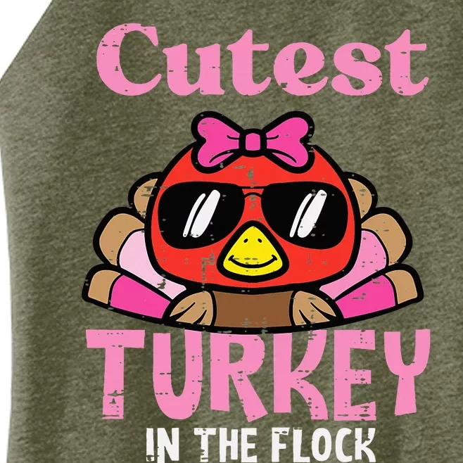 Thanksgiving Cutest Turkey Flock Women’s Perfect Tri Rocker Tank