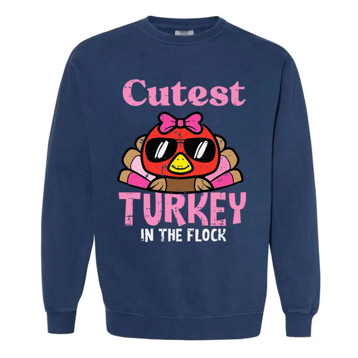 Thanksgiving Cutest Turkey Flock Garment-Dyed Sweatshirt