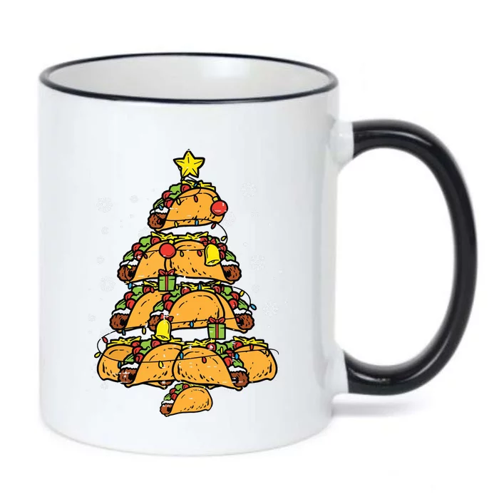 Taco Christmas Tree Xmas Mexican Food Black Color Changing Mug