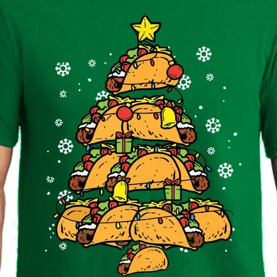 Taco Christmas Tree Xmas Mexican Food Pajama Set