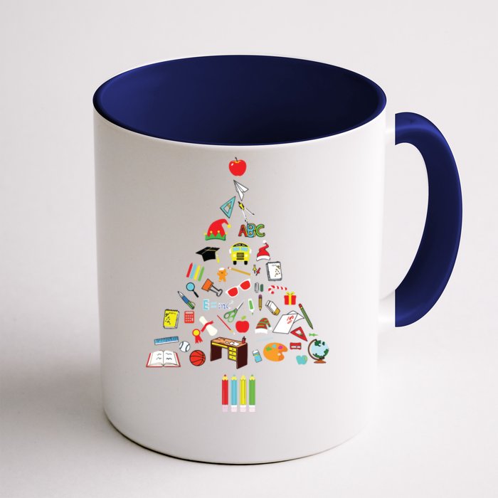 Teacher Christmas Tree Front & Back Coffee Mug