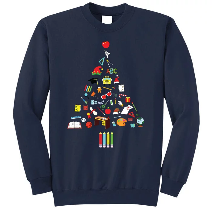 Teacher Christmas Tree Tall Sweatshirt