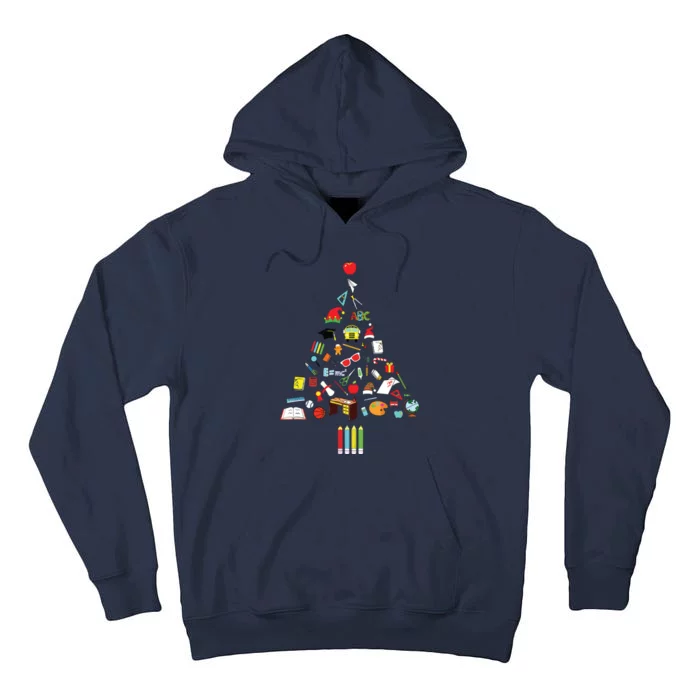 Teacher Christmas Tree Tall Hoodie