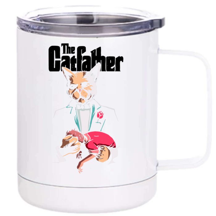 The Catfather Front & Back 12oz Stainless Steel Tumbler Cup